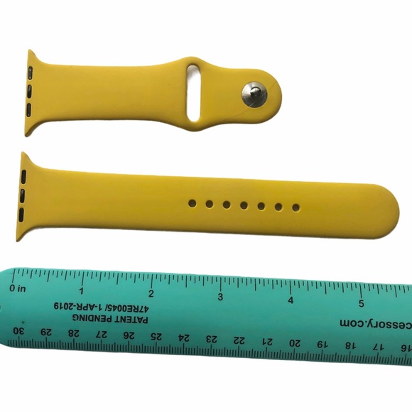 5/$20 NEW Yellow Gold Silicone Sport Band Apple Watch 44/45/49 mm M/L - Picture 3 of 7